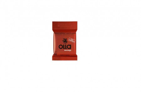 Preservativo Olla Aromatizado Morango c/3 	 R$3.80